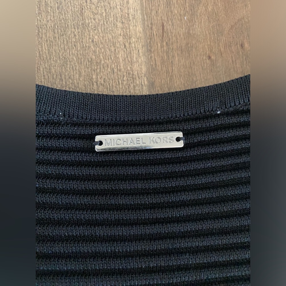 Michael Kors ribbed knit tank midi dress, size M, black, EUC - Picture 7 of 11